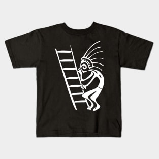 Kokopelli ladder white Kids T-Shirt